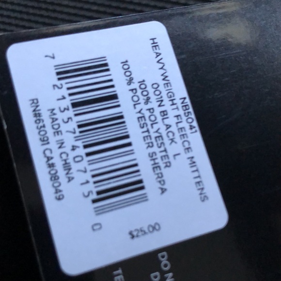 NB (L) heavy weight fleece mittens - Picture 6 of 9